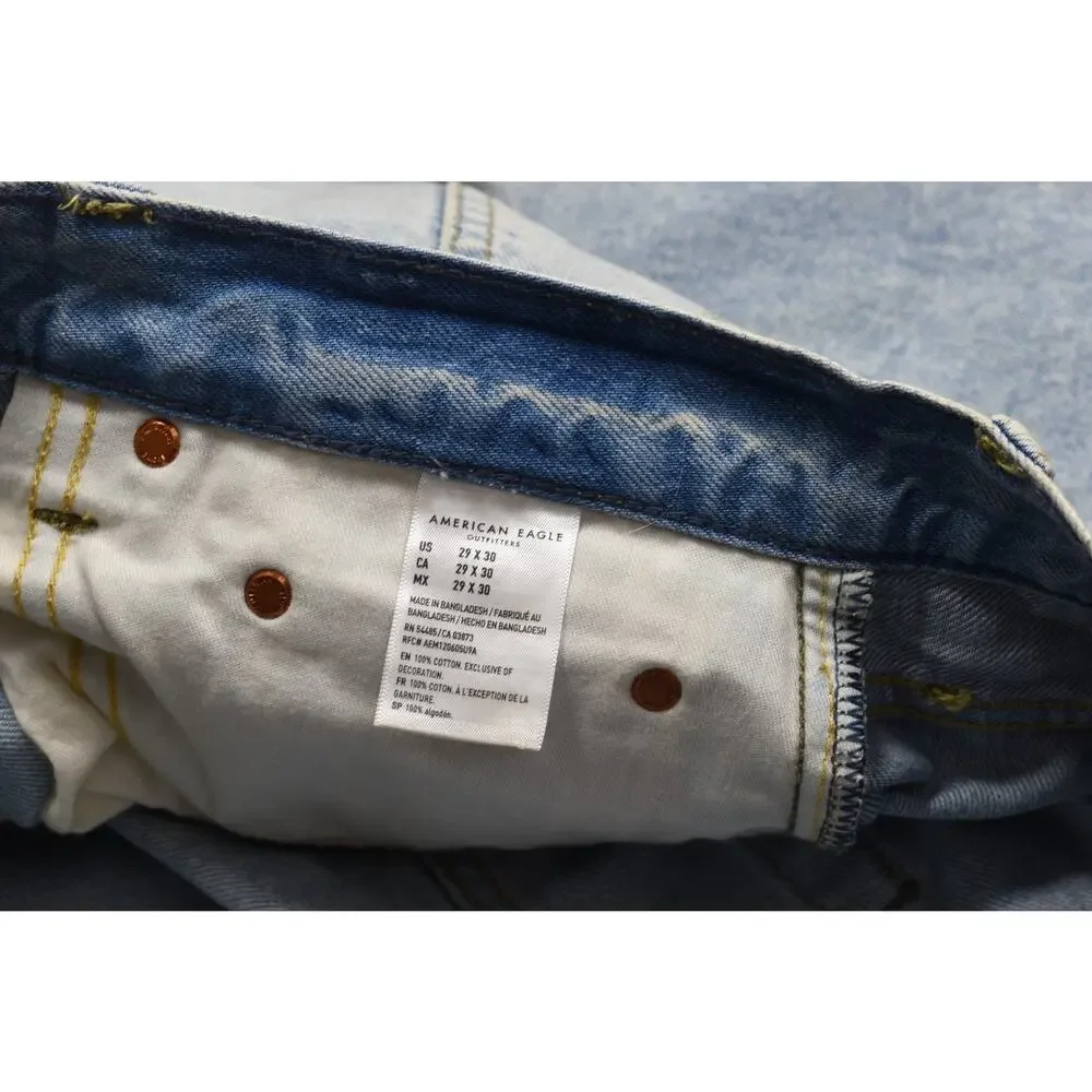 American Eagle Classic Bootcut Jeans Men's 29x30 Light Wash Denim 100% Cotton